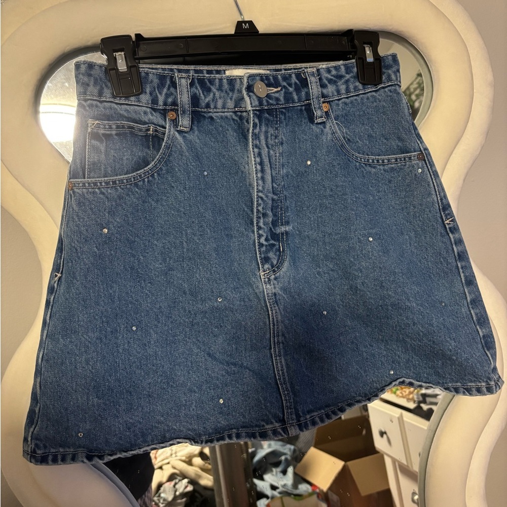 Abrand Denim Studded “A Skirt”